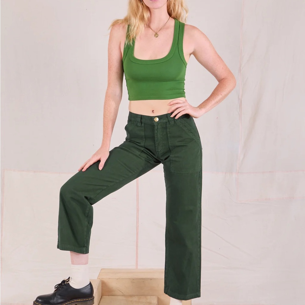 Big Bud Press MID-RISE WORK PANTS - Swamp Green Small